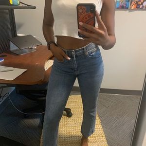 Zara Mid Rise Flare Jeans
